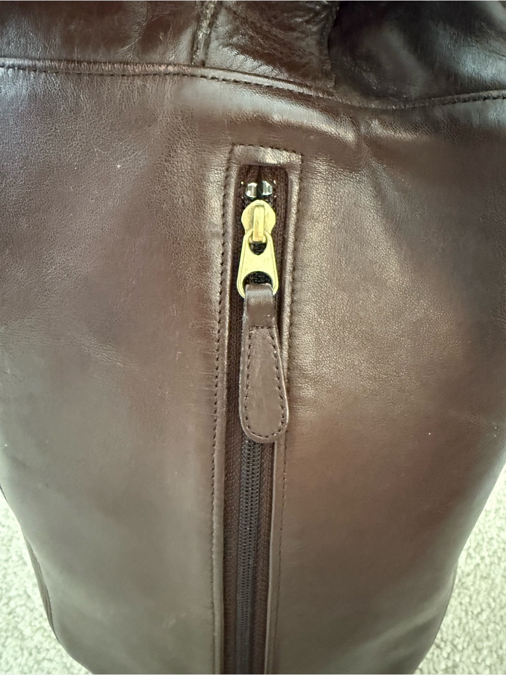 Vintage Coach Soho Sling Shoulder Bag Dark Brown Leather Backpack Purse # 4160 - Picture 5 of 12